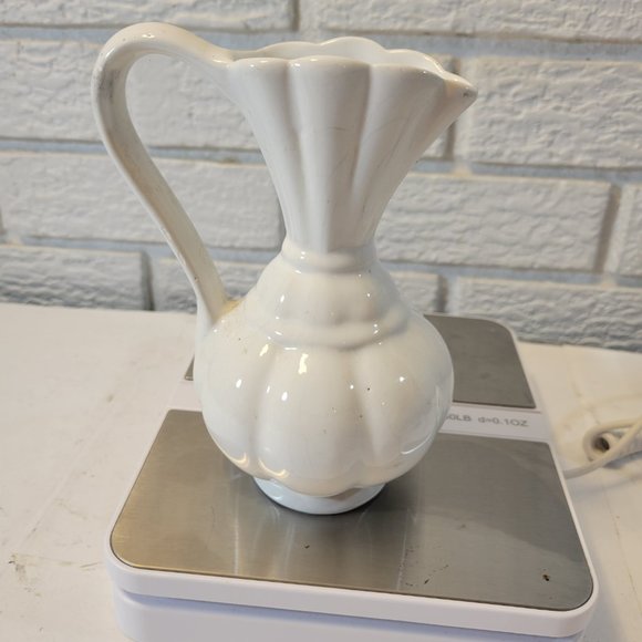 White Mini Pitcher -- #1040 - Picture 4 of 6